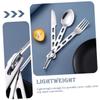 BESPORTBLE Portable Stainless Steel Cutlery Set Reusable Travel Utensils with Spoon Fork and Cutter for Camping Picnics and Outdoor Activities view 3
