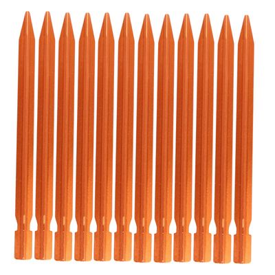 BESPORTBLE 12pcs Sturdy Aluminum Alloy Tent Stakes for Camping Plant Stakes Outdoor Tent Canopy Pegs Drawstring Bag