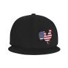 Joisbs American Flag Chicken Rooster Classic Unisex Sun Hat with Flat Brim - Adjustable and Stylish for Outdoor Adventures! Black view 4