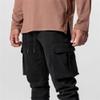 Maiyifu-GJ Men's Casual Joggers Cargo Pants Multi-Pockets Drawstring Hiking Sweatpants Running Training Athletic Trousers (Black,Small) view 4