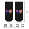 Australian and USA Flag 5 Pair Low Cut Ankle Socks No Show Athletic Running Short Socks for Men Women view 2