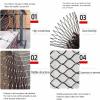 JIwqDY Flexible Stainless Steel Rope Mesh, Garden Netting, Safety Netting for Balcony 10cm/2mm High-Altitude Fall Protection Nets, Plant Climbing Mesh (Color : 10cm/2mm, Size : 0.6x25m/2x82ft) view 3
