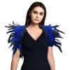 ihreesy Feather Cape Shawl,Women'S Feather Cape Feather Wrap Neck Feather Shrug Cape Shawls Accessories,Royal Blue view 3