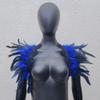 ihreesy Feather Cape Shawl,Women'S Feather Cape Feather Wrap Neck Feather Shrug Cape Shawls Accessories,Royal Blue view 4