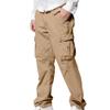 Maiyifu-GJ Casual Cargo Pants for Men Stretch Athletic Joggers Pants Sweatpants Workout Running Hiking Trousers with Pockets (Khaki,3X-Large)