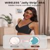 HORISUN Womens Bras Wirefree Push Up Full Coverage Seamless Plus Size Bra(Black 4XL) view 3