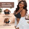 HORISUN Womens Bras Wirefree Push Up Full Coverage Seamless Plus Size Bra(Black 4XL) view 4