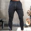 Men's Lightweight Casual Joggers Pants Elastic Waist Drawstring Cargo Sweatpants Multi-Pockets Athletic Trousers (Black,X-Large) view 2