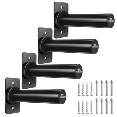 BRTGYM Wall Mounted Weight Plate Holder, Fit 2inch Olympic Weight Plates, Max Weight Capacity 275 lb, Heavy Iron Construction, Mounting Hardware Included