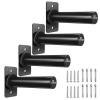 BRTGYM Wall Mounted Weight Plate Holder, Fit 2inch Olympic Weight Plates, Max Weight Capacity 275 lb, Heavy Iron Construction, Mounting Hardware Included view 1