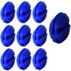 10Pcs Silicone Fishing Rod Holder Straps, 5 Hole Portable Fishing Rod Fixed Ball, Rubber Fishing Pole Clips Fly Fishing Accessories, Blue view 1