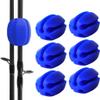 10Pcs Silicone Fishing Rod Holder Straps, 5 Hole Portable Fishing Rod Fixed Ball, Rubber Fishing Pole Clips Fly Fishing Accessories, Blue view 3