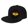 Joisbs Bolivia Flag Classic Unisex Sun Hat with Flat Brim - Adjustable and Stylish for Outdoor Adventures! Black view 1