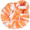 4Pcs Upgraded 12inch Metallic Cheerleading Pom Poms, HOLENGS Cheerleader Pompoms Cheer Poms for Kids Adults, Cheering Squad Pompoms for School Sports Games Dance Party (Orange and White) view 2