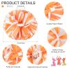 4Pcs Upgraded 12inch Metallic Cheerleading Pom Poms, HOLENGS Cheerleader Pompoms Cheer Poms for Kids Adults, Cheering Squad Pompoms for School Sports Games Dance Party (Orange and White) view 3