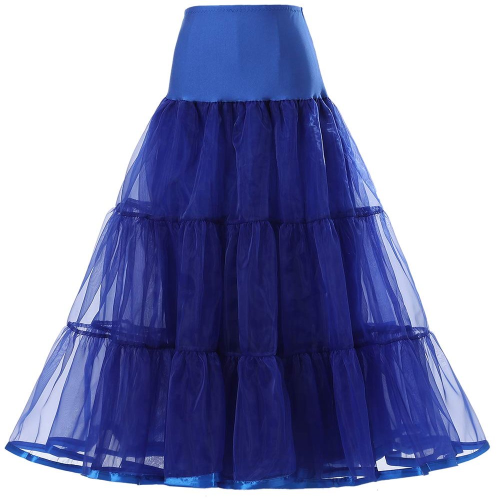 Kumeng Women's Ankle Length Petticoats Long Plus Size Wedding Slips Crinoline Underskirt for Prom Evening Wedding Dress
