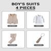 Boys' Formal Suit Set Slim Fit Kids Formal Suits Toddler Tuxedo Wedding Prom Classic Outfit for Teen view 4
