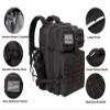 LHI Military Tactical Backpack for Men and Women 45L Army 3 Days Assault Pack Bag Large Rucksack with Molle System - Black With Red Line view 4