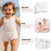 SOBOWO Baby Girl White Shorts Toddler Girl Shorts Ribbed 3 Pack Baby Girls Solid Soft Elastic Waist Casual Playing Summer Short Pants(Rose/Purple/White, 9-12 Months) view 3
