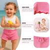 SOBOWO Baby Girl White Shorts Toddler Girl Shorts Ribbed 3 Pack Baby Girls Solid Soft Elastic Waist Casual Playing Summer Short Pants(Rose/Purple/White, 9-12 Months) view 4