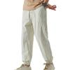 Maiyifu-GJ Men's Linen Cotton Joggers Pants Casual Lightweight Elastic Waist Sweatpants Running Workout Athletic Trousers (Apricot,XX-Large)