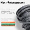emma kites Black 2.5mm Technora Braided Cord PU Coating Abrasion Flame Resistant, Snare Line Tough Tactical Survival Cord Model Rocket Paracord Assist Cord 1200Lb 30Ft view 4