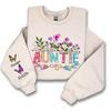 Love Signal Personalized Wildflower Auntie Sweatshirt - Custom T-Shirt With Kids Name, Gifts for Auntie, Mother's Day Shirt view 1