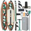 ZLX Inflatable Stand Up Paddle Board, 10'6" SUP Non-Slip Stable Deck Pad, Unique Center Fin, Premium Accessories, Paddleboard for Adults, Beginners, All Skill Levels view 1