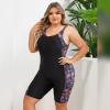 IMEKIS Plus Size Rash Guard for Women: Bathing Suit Modest One Piece Rashguard Swimsuit Boyleg Unitard UV Protection Swimwear Surfing Athletic Wetsuit Swim Body Suits Pink Firework 14 view 2