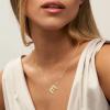 18K Bubble Letter Necklace Gold for Women, Chunky Gold Necklace Rhinestone Initial Necklaces as Christmas Birthday Gifts Charm Puff Name Pendant Alphabet Necklaces Non Tarnish Gold Plated Jewelry view 2