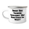 Motivational Oncologist Gifts, Smart., Cool Birthday 12oz Camping Mug Gifts Idea For Coworkers, Oncologist Gifts From Coworkers view 1