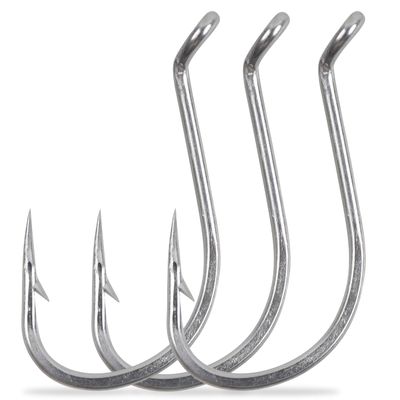 Octopus Beak Hooks, 60pcs Saltwater Circle Hooks Beak Offset Fishing Hooks Stainless Steel Fishing Jig Hooks Fishhook for Saltwater Freshwater 1/0-10/0