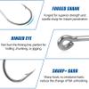 Octopus Beak Hooks, 60pcs Saltwater Circle Hooks Beak Offset Fishing Hooks Stainless Steel Fishing Jig Hooks Fishhook for Saltwater Freshwater 1/0-10/0 view 2