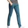 JEsilunmaMY Men's Slim Fit Straight Leg Pants Stretch Cotton Summer Casual Pants Solid Color Lounge Trousers with Pockets (Blue,30)