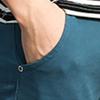 JEsilunmaMY Men's Slim Fit Straight Leg Pants Stretch Cotton Summer Casual Pants Solid Color Lounge Trousers with Pockets (Blue,30) view 2