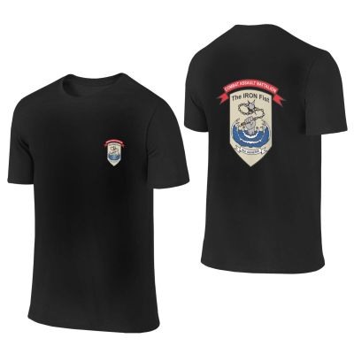 WOLEN Combat Assault Battalion Men's T-Shirt Casual Short Sleeved T-Shirt Black, X-Large
