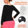 DYUAI Sauna Shirt for Women Sauna Suit for Women Waist Trainer Sauna Vest Zipper Workout Sweat Suit Long Sleeve Body Shaper(WBH6013-01-S) view 4