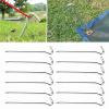 Tyenaza 12pcs Tent Ground Stakes, Heavy Duty Galvanized Iron Tent Ground Pegs for Outdoor Camping Backpacking Gardening(182mm / 7.2in) view 4