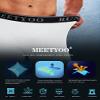 MEETYOO Men's 3/4 Compression Pants Legging Tips Cool Dry Sport Workout HeatGear Capri Base Layer, White01+black01, XX-Large view 2