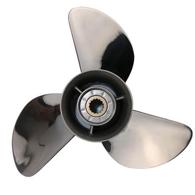 13 1/4x17-K Boat Propeller for Yamaha Engine 60HP 70HP 75HP 80HP 85HP 90HP 115HP 130HP Stainless Steel/Aluminum Outboard Propeller 15 Tooth (Stainless)