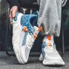 SPWAGYM Mens Running Tennis Walking Shoes Cushioning Mens Sneakers Workout Casual Sports Shoes for Men White Blue Size 8.5 view 4