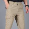 Mens Water Resistant Outdoor Tactical Pants Lightweight Cotton Work Hiking Pants Military Combat Cargo Trousers (Khaki,Large) view 3