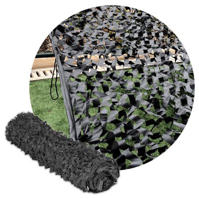 Camouflage Netting for Gardens,Outdoor Shade Camo Nets,Military Nets,Black Camouflage Mesh,Lightweight and Durable,1/2/3/4/5/6/7/8/9/10m,Black-1x8m(3.3 * 26.2ft)