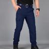 Uillui Men's Flex Ripstop Tactical Pants Work Casual Slacks Slim Fit Stretch Lightweight Waterproof Outdoor Hiking Trousers Navy view 2