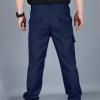 Uillui Men's Flex Ripstop Tactical Pants Work Casual Slacks Slim Fit Stretch Lightweight Waterproof Outdoor Hiking Trousers Navy view 3