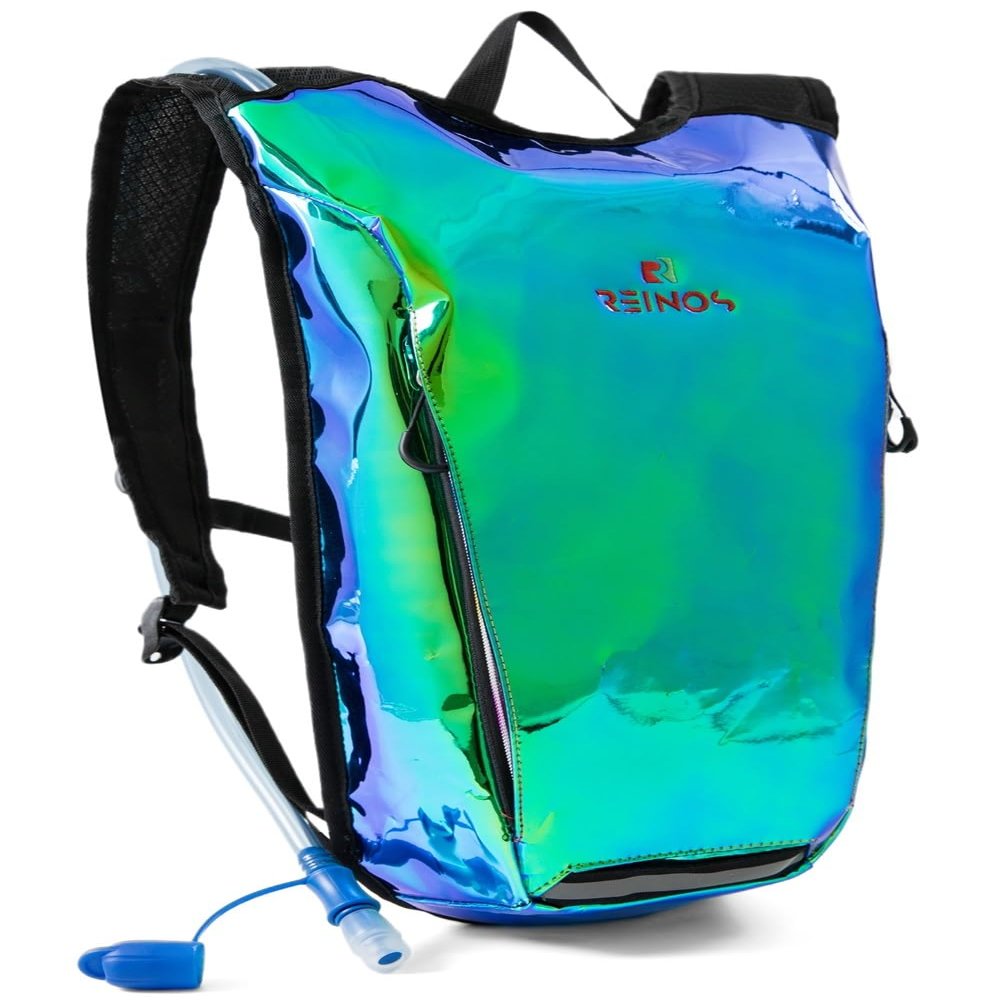 Hydration Backpack Pack with 2L Water Bladder Rave Essentials Lightweight Bag for Hiking, Running Vest, Music Festival for Men Women (Green)