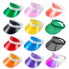 12 Pack Women Sun Visors Hat UV Protection Cute Candy Clear Outdoor Beach Sports Golf Party Cap (Mixed Color C-12pcs) view 1