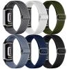 Maledan Compatible with Fitbit Charge 5 Bands/Fitbit Charge 6 Bands Men Women, Soft Adjustable Elastic Nylon Waven Strap Replacement Band for Fitbit Charge 6/Fitbit Charge 5 Fitness Tracker, 6 Pack view 1