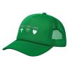1 Cross 3 Nails 4 Given Christian Cross Adult Mesh Baseball Cap Classic Casual Trucker Hats Green