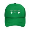 1 Cross 3 Nails 4 Given Christian Cross Adult Mesh Baseball Cap Classic Casual Trucker Hats Green view 2